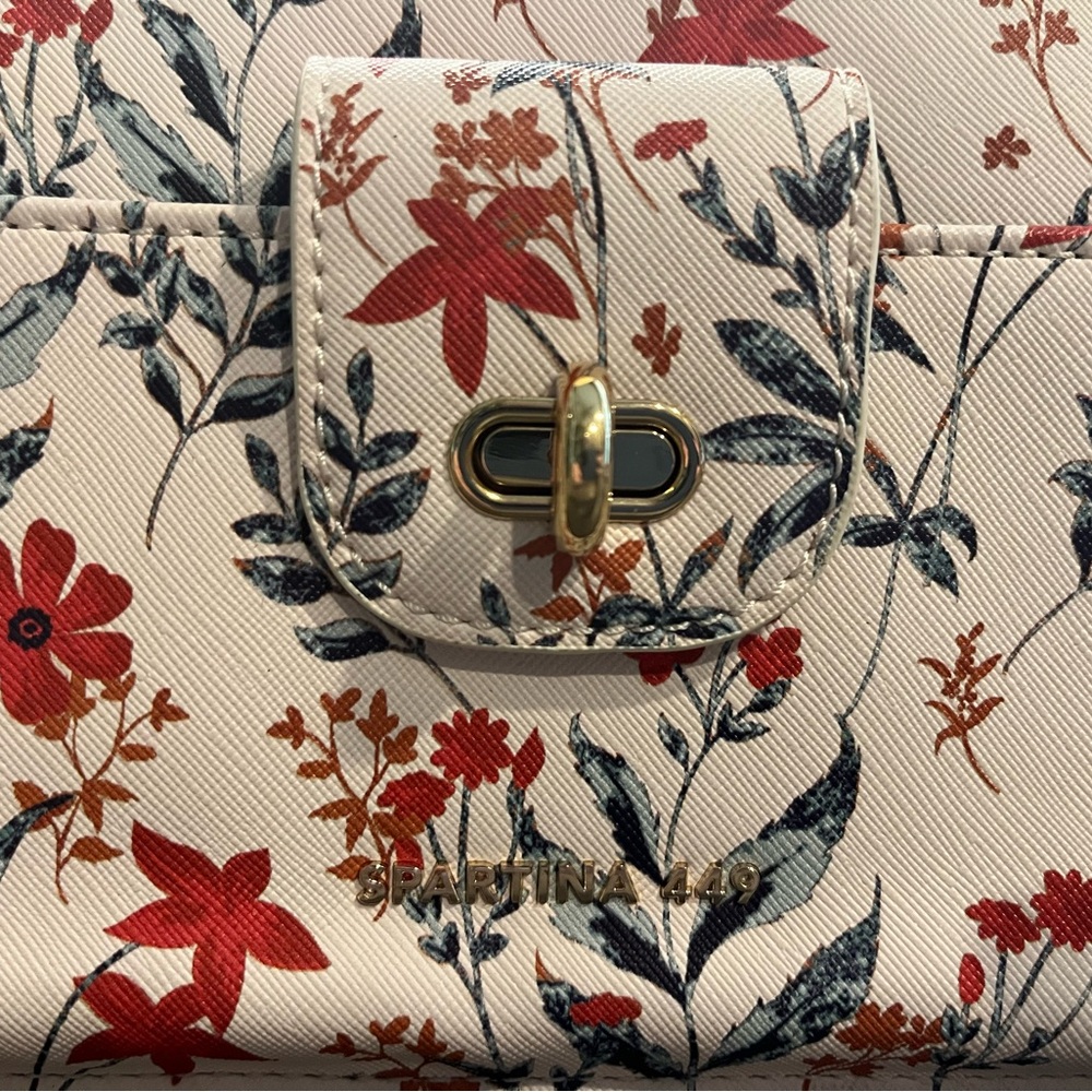Spartina 449 Floral Cream Crossbody Bag w/ Removable/Adjustable Strap - Picture 2 of 11
